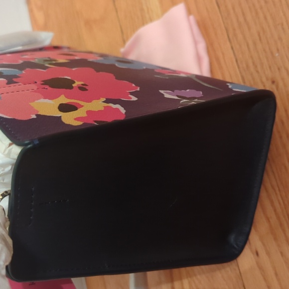 Authentic NWT Kate Spade Sam Wildflower Bouquet Medium Satchel Navy Multi - Picture 4 of 7